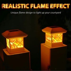Solar Post Cap Light Outdoor,Flickering Fence Lights $80 on Amazon SALE